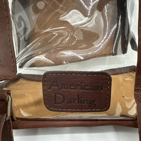 American Darling Clear Leather Trim Bag with Zipper Closure - ADBG994A - Picture 4 of 9